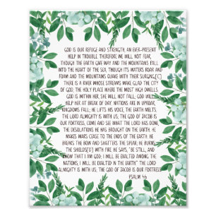 Psalm 46 Aquarellbibel Versauerwerk Fotodruck