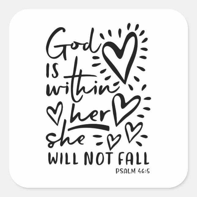 Psalm 46 Bible Verse Sticker (Vorderseite)