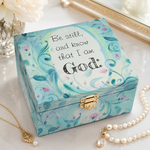 Psalm 46 Sei Still Pink Blumen Seidenpapier