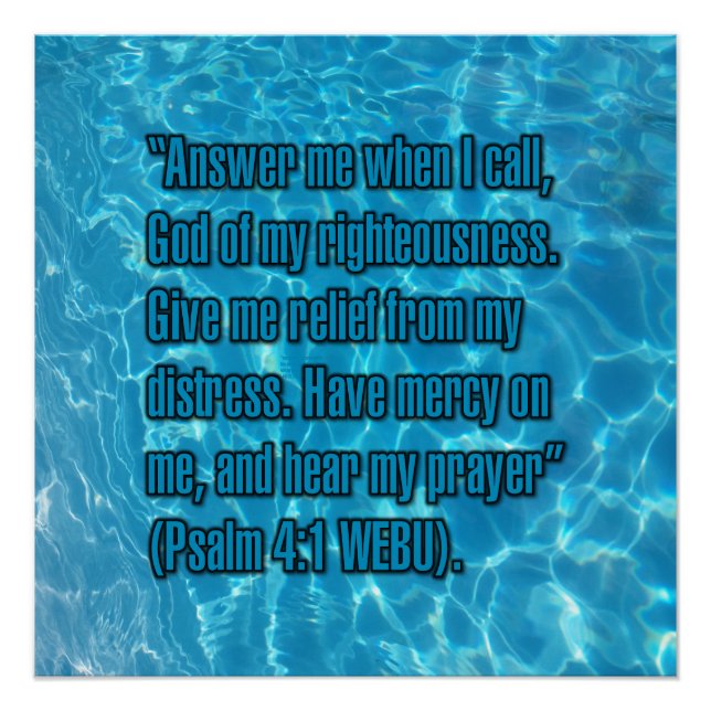 Psalm 4:1 WEBU Poster (Vorderseite)