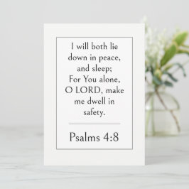 Psalm 4:8 Bibelvers, Friedliche Schlafschrift Einladung