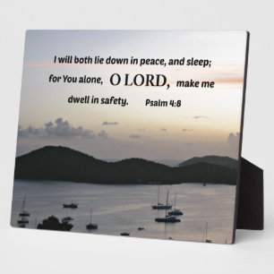 Psalm 4:8 Ich werde beide in Frieden liegen.... Fotoplatte