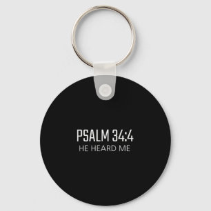 Psalm _4 - Er hörte mich Bibel religiöser Vers Schlüsselanhänger
