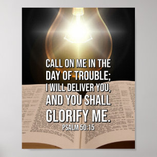 Psalm 50:15 Bibelverse Poster