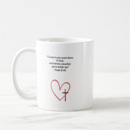 Psalm 51:10 Christliches Bibelvers-Tasse | Glauben Kaffeetasse