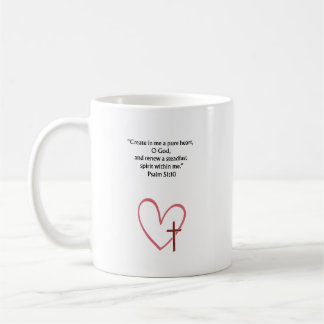 Psalm 51:10 Christliches Bibelvers-Tasse | Glauben Kaffeetasse