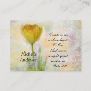 Psalm 51:10 Erstelle in mir ein sauberes Herz O Go Visitenkarte