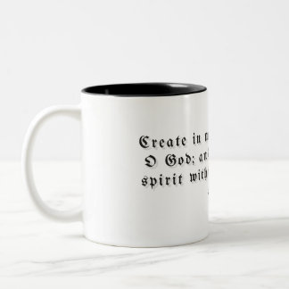 Psalm 51,10 Geschenktasse Zweifarbige Tasse