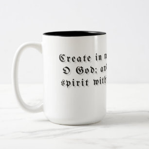 Psalm 51:10 Geschenktasse Zweifarbige Tasse