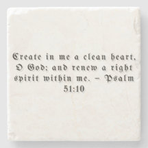 Psalm 51:10 Geschenkuntersetzer