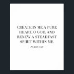 Psalm 51:10 poster<br><div class="desc">Schaffe in mir ein reines Herz...  - Psalm 51:10</div>