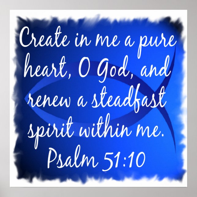 Psalm 51:10 poster (Vorne)