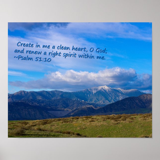 Psalm 51:10 poster (Vorne)