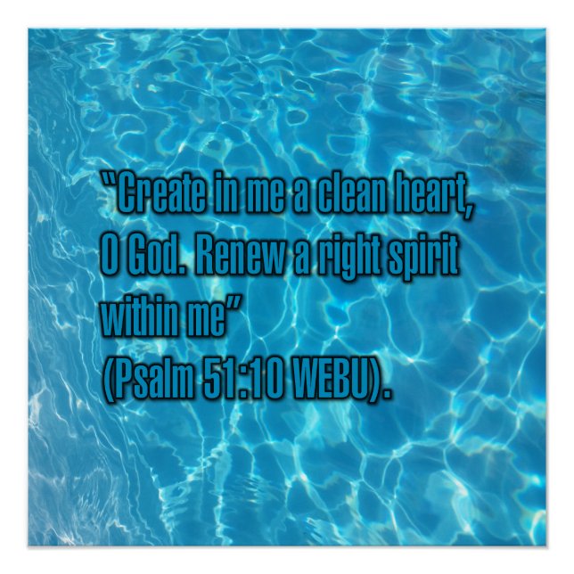 Psalm 51:10 WEBU Poster (Vorderseite)
