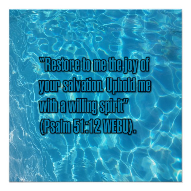 Psalm 51:12 WEBU Poster (Vorderseite)