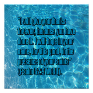 Psalm 52:9 WEBU Poster
