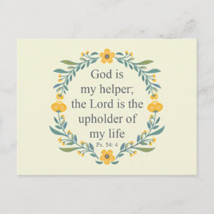 Psalm 54:4 postkarte