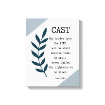 Psalm 55:22 Christliche Wanddekoration aus überzog