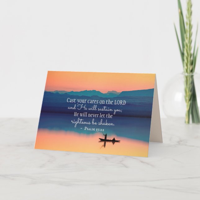 Psalm 55:22 Kümmern Sie sich um den LORD Karte (Vorderseite)
