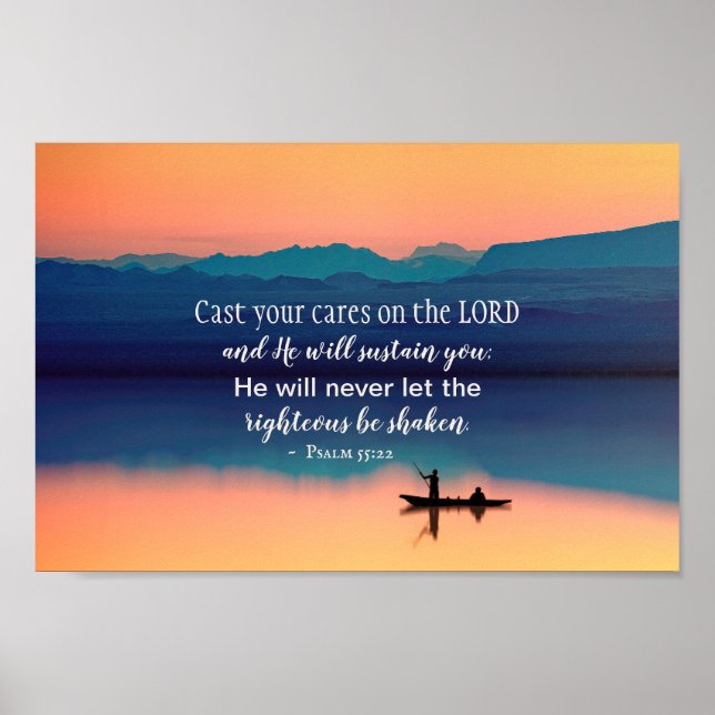 Psalm 55:22 Kümmern Sie sich um den LORD Poster (Vorne)