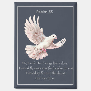 Psalm 55 Introvert christlicher Ausspruch Flieg we Magnet