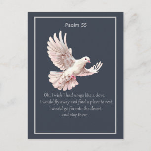 Psalm 55 Introvert christlicher Zitat Flieg weg Postkarte