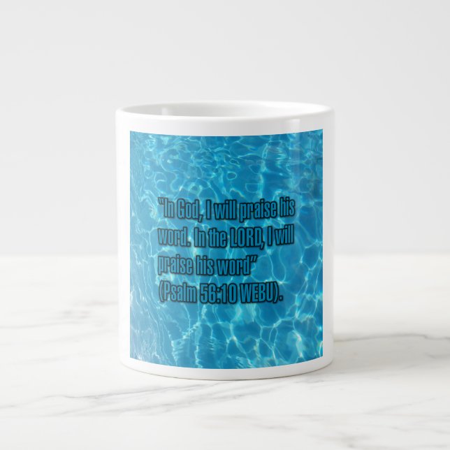 Psalm 56:10 WEBU Mug Jumbo-Tasse (Vorderseite)