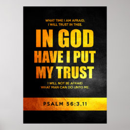 Psalm 56:3,11 Bibelverse Poster