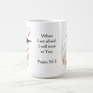 Psalm 56:3 Bibel-Schrift Vertrauen in Ihr Blackbir Tasse