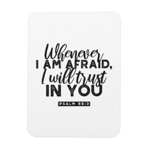 Psalm 56:3 Bibelverse Kunst "Ich werde dir vertrau Magnet