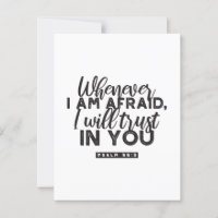 Psalm 56:3 Bibelverse Kunst "Ich werde dir vertrau