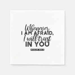 Psalm 56:3 Bibelverse Kunst "Ich werde dir vertrau Serviette