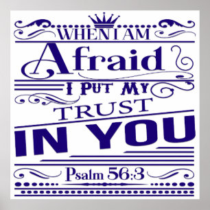 Psalm 56:3 Bibelverse-Poster Poster