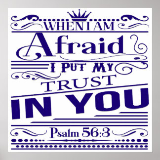 Psalm 56:3 Bibelverse-Poster Poster
