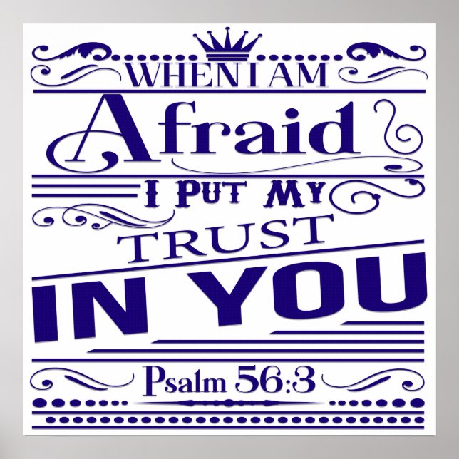 Psalm 56:3 Bibelverse-Poster Poster (Vorne)