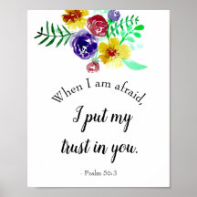 Psalm 56:3 Wenn ich fürchte, Bibel Verse Wasserfar