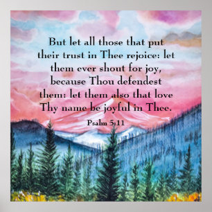 Psalm 5:11 poster