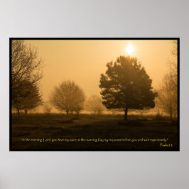 Psalm 5:3 Christliches Bibelverse-Poster Poster