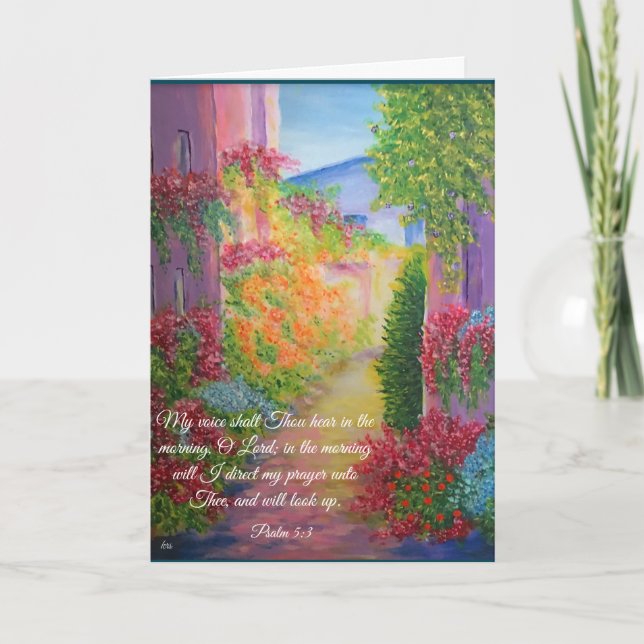 Psalm 5:3-Karte Karte (Vorderseite)