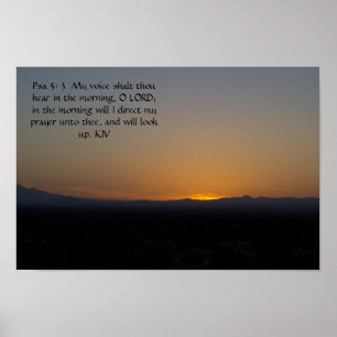 Psalm 5:3 Poster