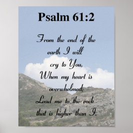 Psalm 61:2, Bibelverse, Inspirationsschrift Poster