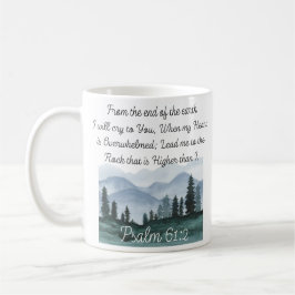 Psalm 61:2 Führe mich zum Rock Bible Verse Kaffeetasse
