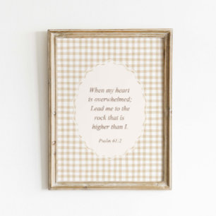 Psalm 61:2 Wenn mein Herz verzagt Poster