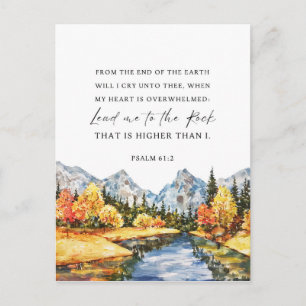 Psalm 61:2 Wenn mein Herz verzagt Postkarte