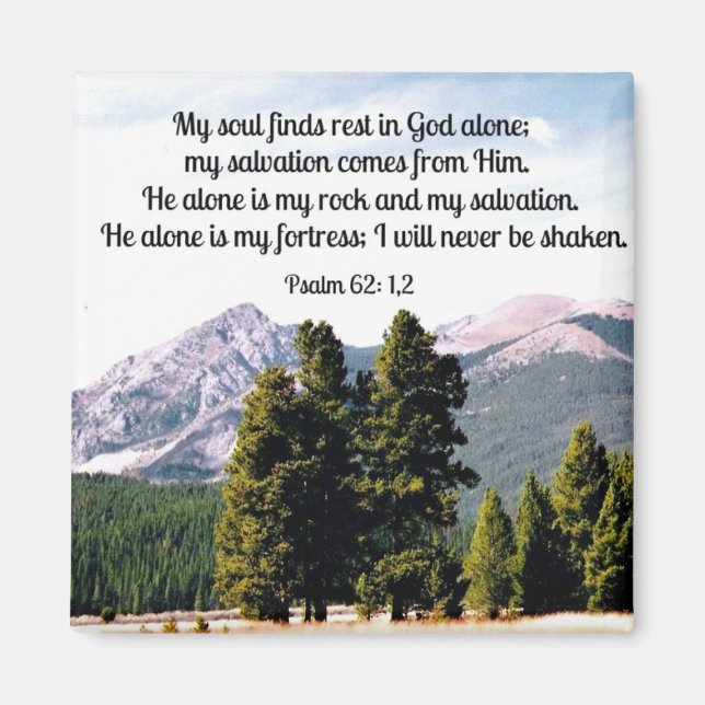 Psalm 62:1,2 magnet (Vorne)