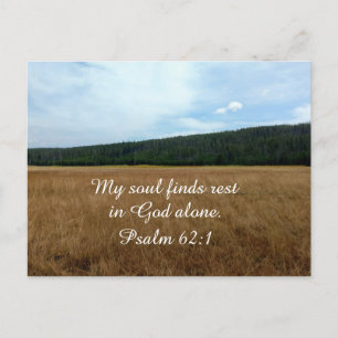 Psalm 62:1 Mein Soul findet allein in Gott Erholun Postkarte