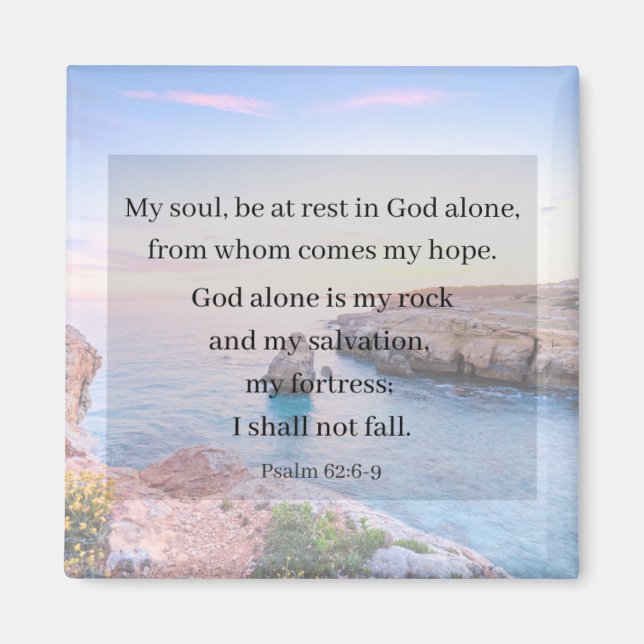 Psalm 62:6 2" Magnet (Vorne)