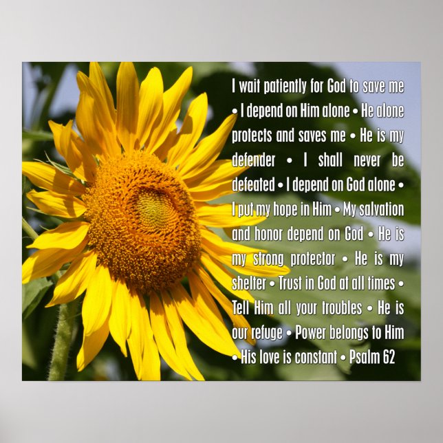 Psalm 62 - Vertrauen in den Schutz Gottes Poster (Vorne)