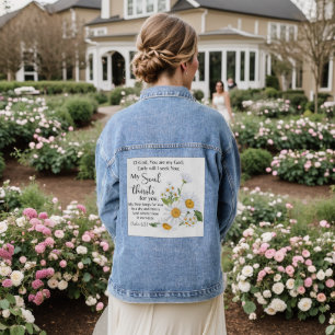 Psalm 63:1 Bibelschrift - Kamille Blume Jeansjacke