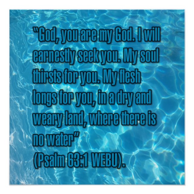 Psalm 63:1 WEBU Poster (Vorderseite)